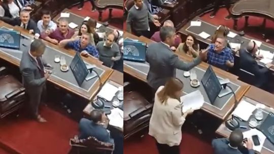 Máximo Kirchner, enfurecido contra Martín Menem, cuando se lavantaba la sesión