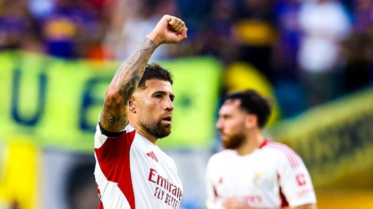 El golazo de Nicolás Otamendi para Benfica contra Boca: se lo gritó a los hinchas argentinos?