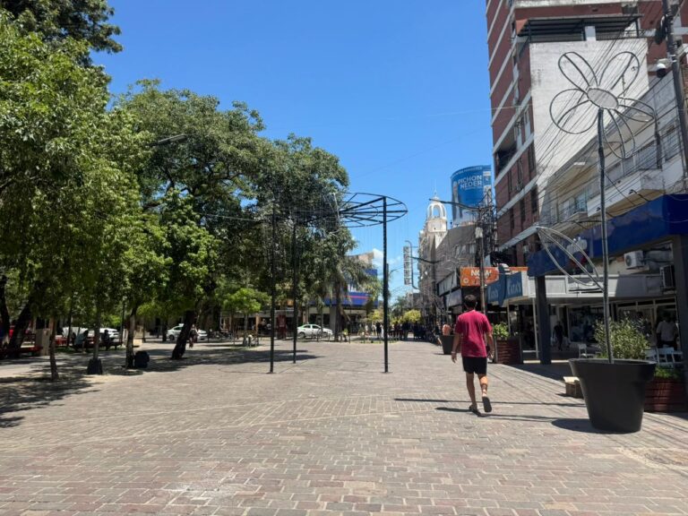 Cielo despejado y paisaje santiagueño en un día de buen tiempo
