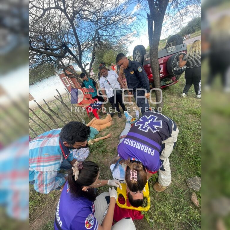 Accidente de tránsito en ruta de Los Gómez, departamento Banda, Santiago del Estero.
