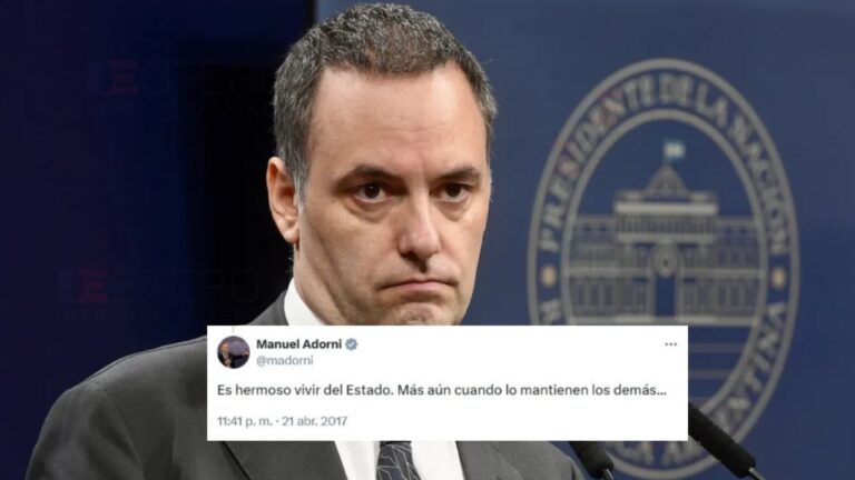 Manuel Adorni, jefe de Gabinete, en conferencia de prensa.