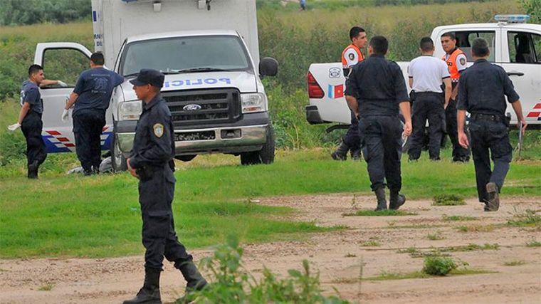 Escena del crimen en el barrio Matadero Viejo de La Banda