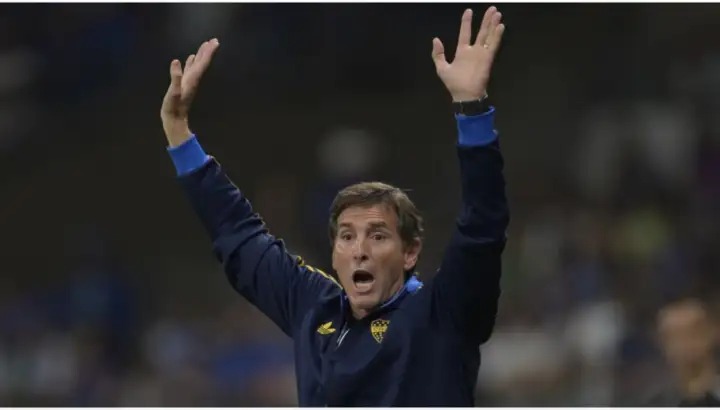 Claudio Úbeda durante el partido Boca vs Cruzeiro por Copa Libertadores