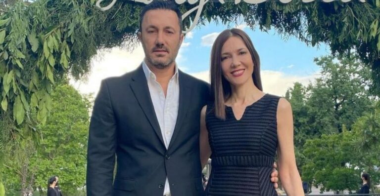 Cristina Pérez y Luis Petri en una alfombra roja