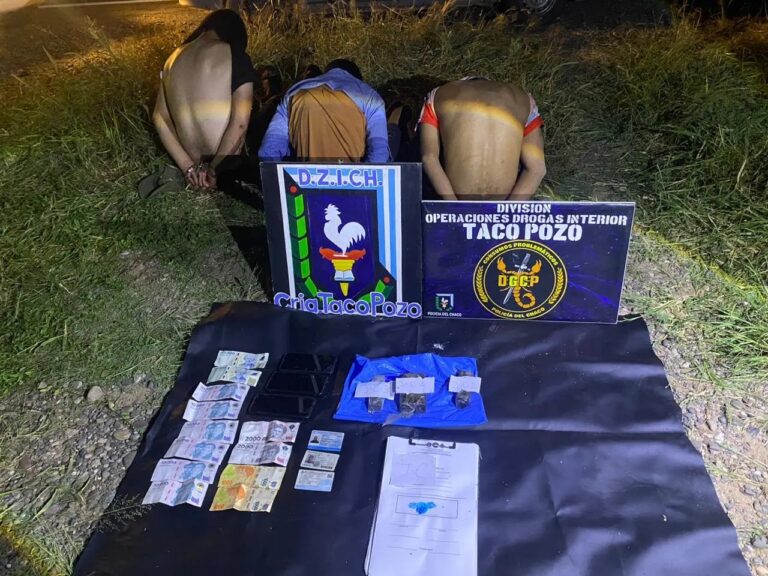 Ilustración de un control policial en ruta, representando el procedimiento antidrogas.