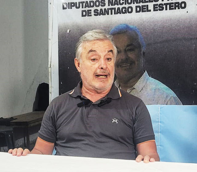 Eduardo Ruiz, candidato a intendente de La Banda, durante una entrevista.