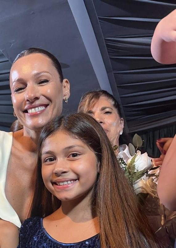 Franccesca Borgogno, modelo de Ceres, en pasarela de moda.