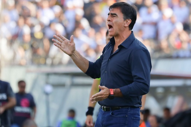 Gustavo Quinteros en conferencia de prensa tras la derrota de Independiente ante Riestra