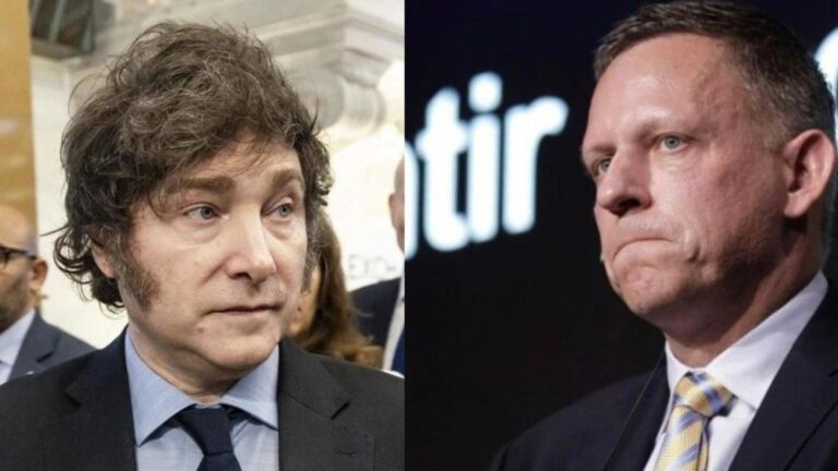 Javier Milei y Peter Thiel en la Casa Rosada