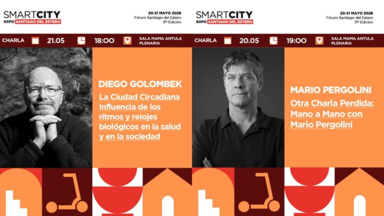 Mario Pergolini y Diego Golombek en el Smart City Expo 2026 en Santiago del Estero