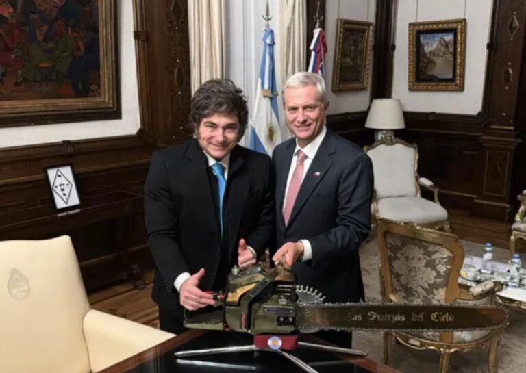 Los presidentes Javier Milei y José Antonio Kast se reúnen en la Casa Rosada.