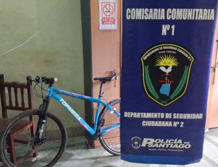 Procedimiento policial de recuperación de bicicleta en Santiago del Estero