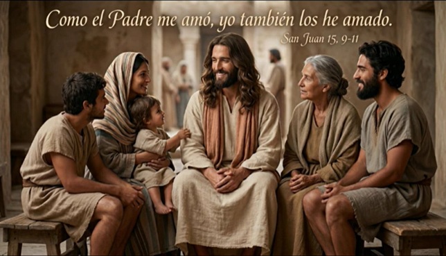 Jesús hablando a sus discípulos en el Evangelio según San Juan